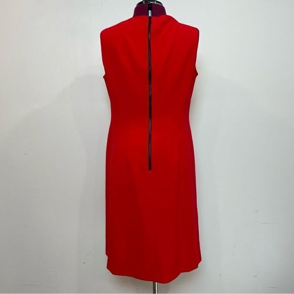 LAFAYETTE 148 Red Sheath Crew Neck Office Dress - Picture 5 of 11
